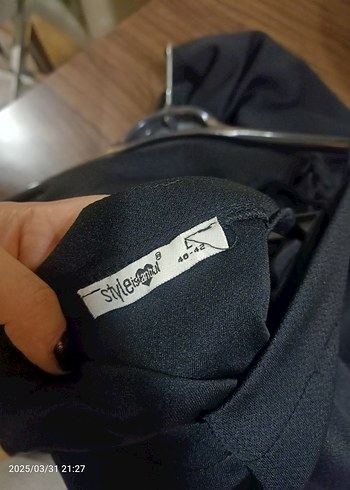 42 Beden siyah Renk Askılı Tulum 42 Beden