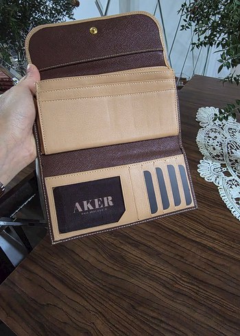 Aker Kahverengi Deri Kadın Portföy Cüzdan Yeni - Görsel 3