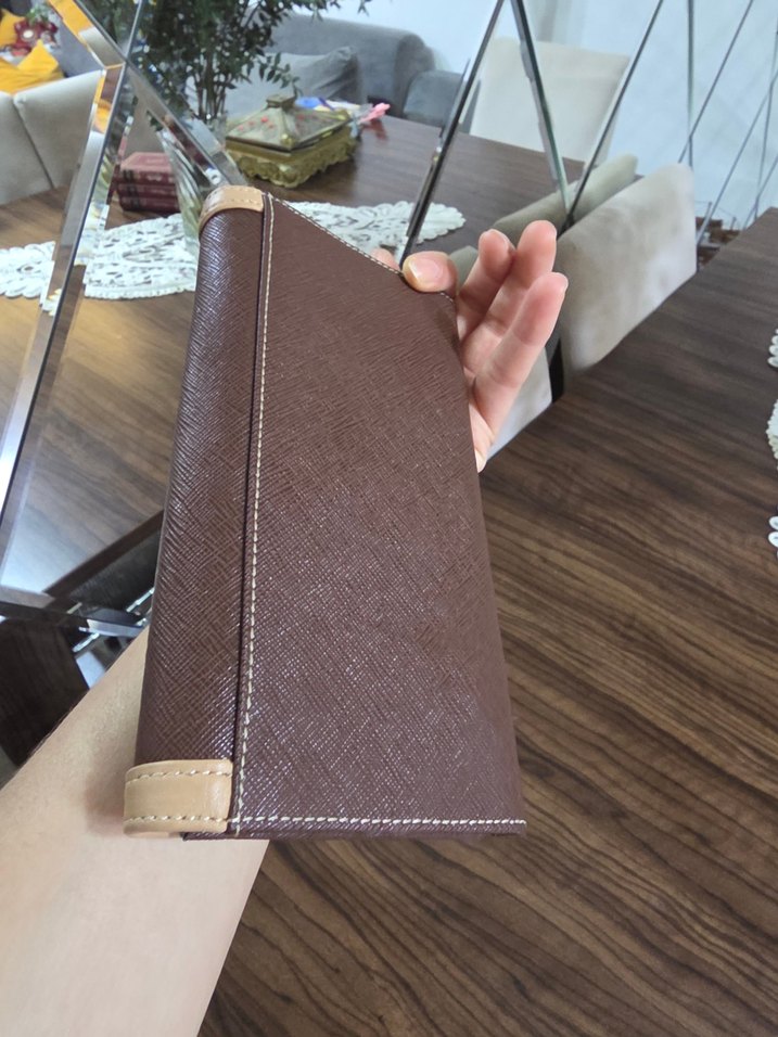 Aker Kahverengi Deri Kadın Portföy Cüzdan Yeni - Görsel 2