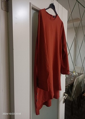 40 Beden turuncu Renk 40 Beden Tunik 