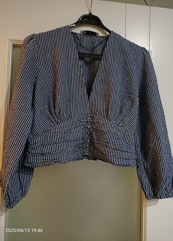 Zara Pötikareli Crop Bluz 38 Beden 