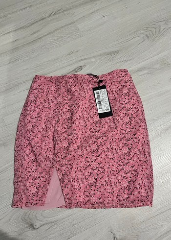 Düğmeli Pembe Mini Elbise - Görsel 2