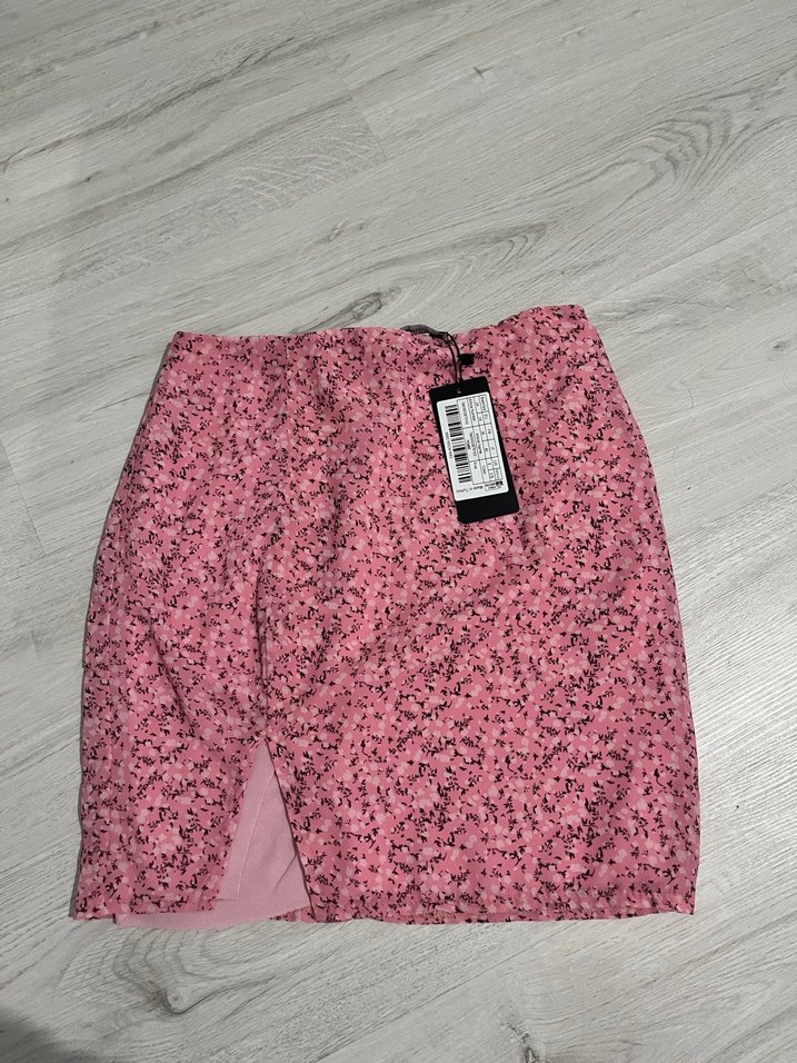 Düğmeli Pembe Mini Elbise - Görsel 2