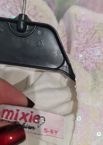 5 Yaş Beden Pembe Payetli Unicorn Kız Elbise
