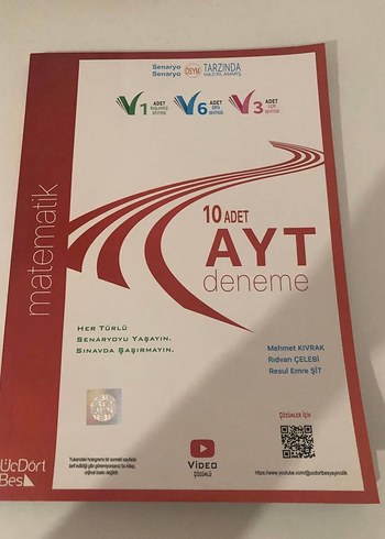 10 ADET AYT Matematik Deneme Kitabı