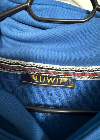 Mavi Yarım Fermuarlı Yaka Sweatshirt - Görsel 4