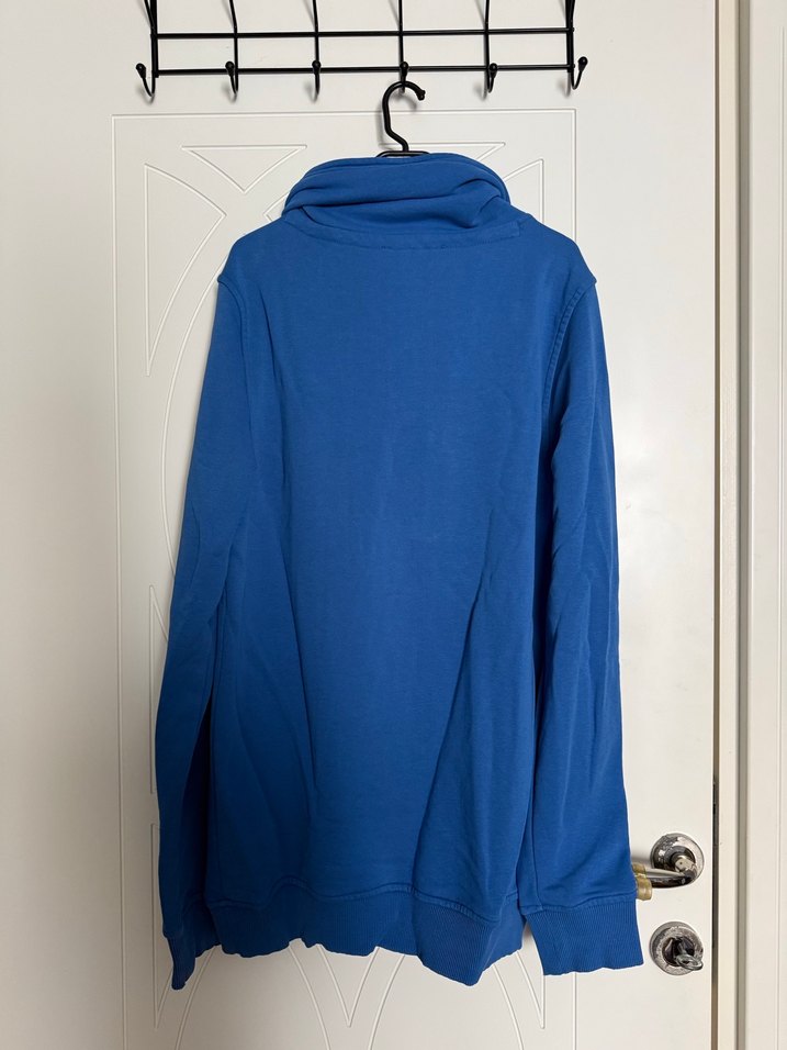 Mavi Yarım Fermuarlı Yaka Sweatshirt - Görsel 2