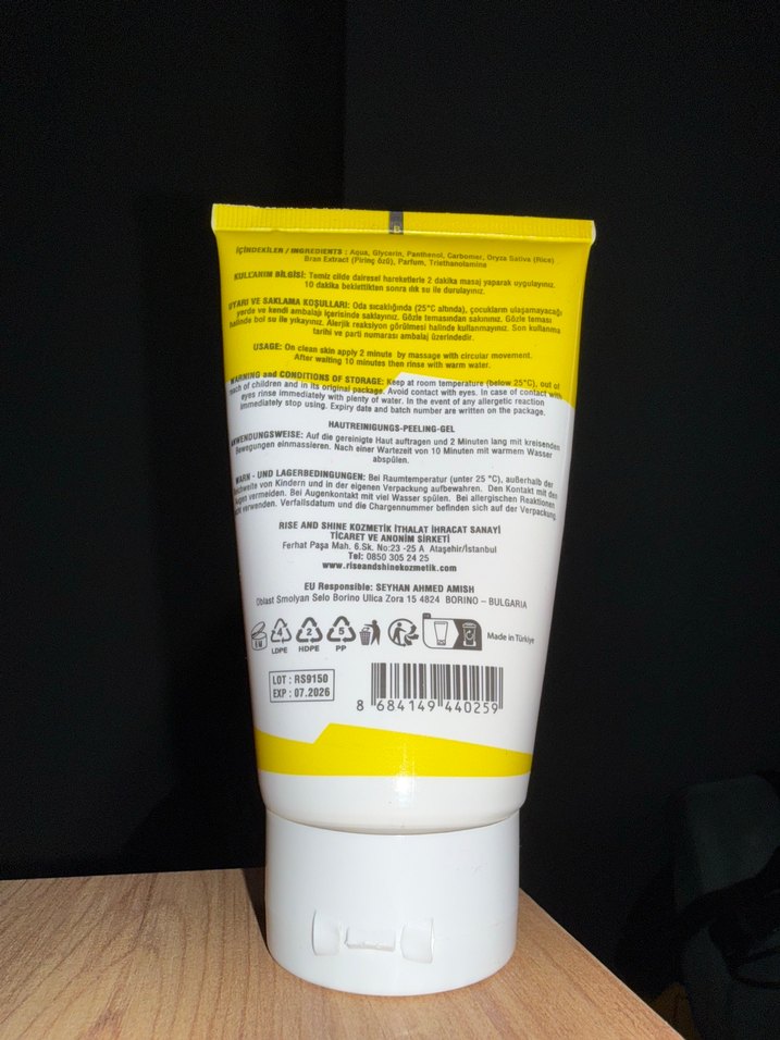 Rise and Shine Pirinç Özlü Peeling Jel 150 ml - Görsel 2