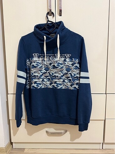 DeFacto kamuflaj desenli erkek kadın unisex sweatshirt