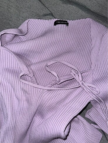 Trendyol & Milla Trendyol kadın lila uzun kollu örme crop #lila #mor #crop