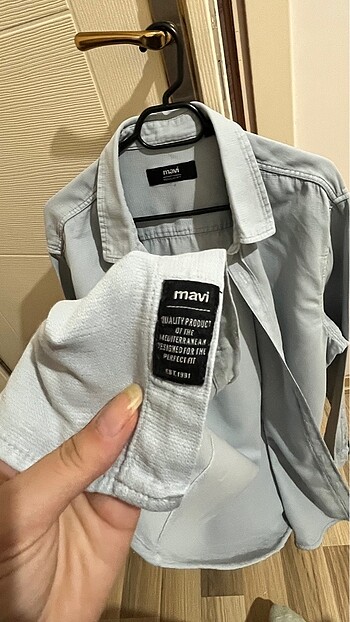 l Beden mavi Renk Mavi Jeans Erkek mavi gömlek