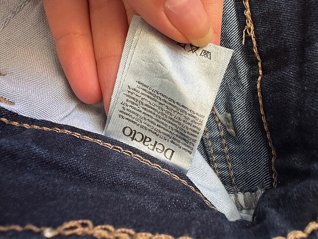 Defacto kadın lacivert kot şort - Görsel 5