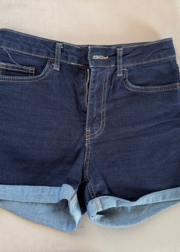 Defacto kadın lacivert kot şort - Görsel 2