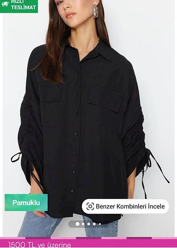 oversize kolları ayarlanabilir gömlek