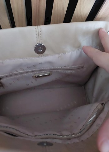 sisley deri bej askılı çanta - Görsel 3