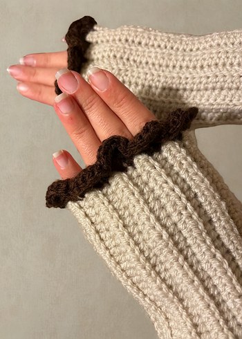 Bohem Örgü Parmaksız Eldiven - Görsel 4