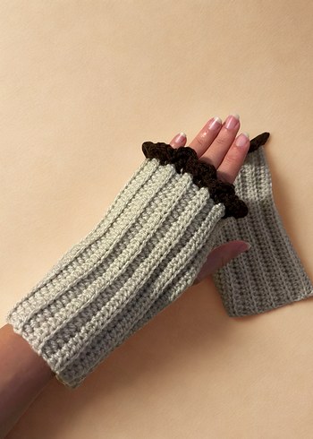 Bohem Örgü Parmaksız Eldiven - Görsel 2