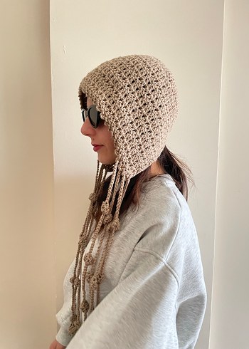 Kore Tarzı Örgü Kadın Bere - Görsel 3