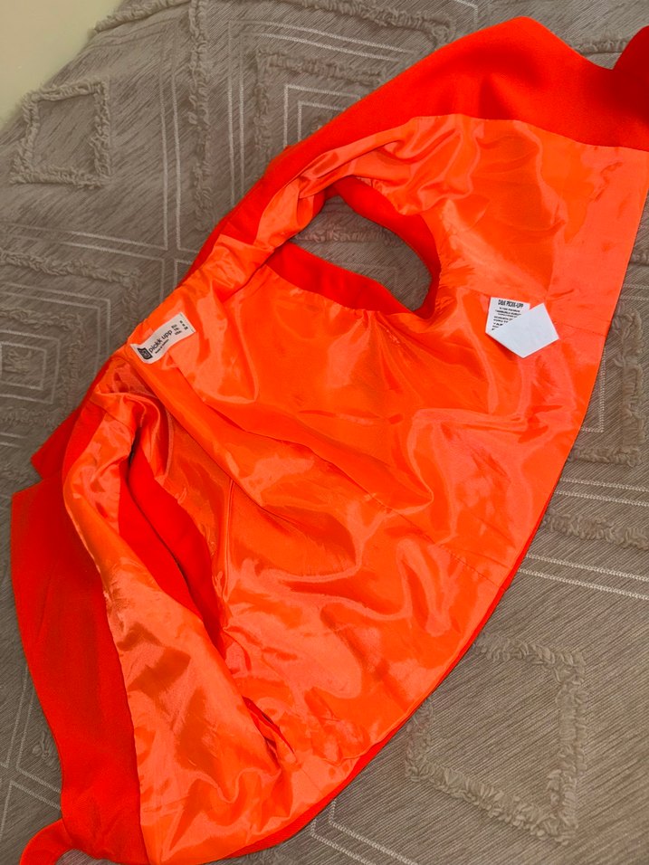 Turuncu Kemerli Kolsuz Mini Yelek - Görsel 4