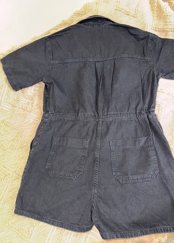 Trendyol & Milla Düğmeli Siyah Denim Kısa Tulum