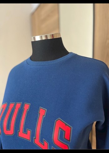 Mavi Baskılı Kadın Sweatshirt - Görsel 2