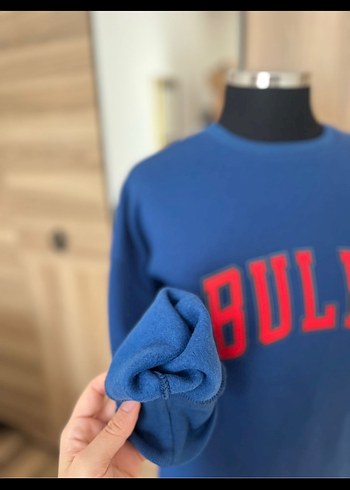 Mavi Baskılı Kadın Sweatshirt - Görsel 6