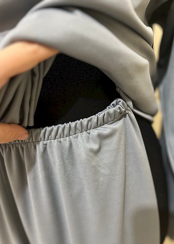 Gri Yüksek Yakalı Kadın Tunik - Görsel 6