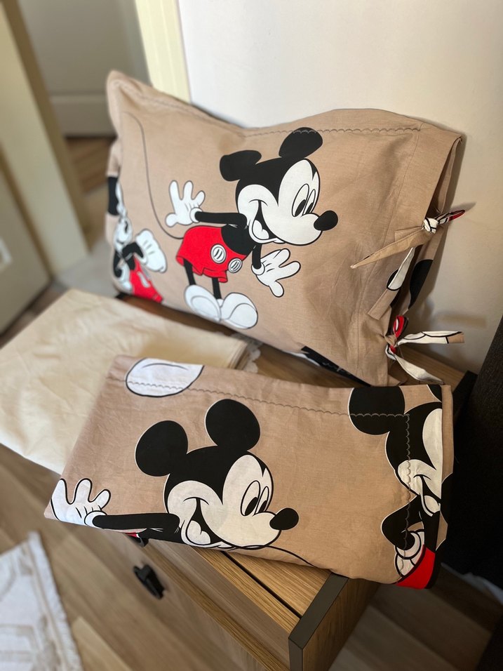 Mickey Mouse Baskılı Bebek Nevresim Takımı - Görsel 2