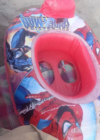 Renkli Spiderman Çocuk Şişme Yüzme Simidi