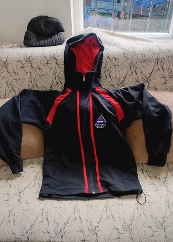 Kırmızı Detaylı Fermuarlı Erkek çoçuk Polar Sweatshirt - Görsel 2