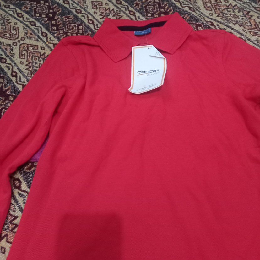 Kız Çocuk Kırmızı Polo Tişört - Görsel 2