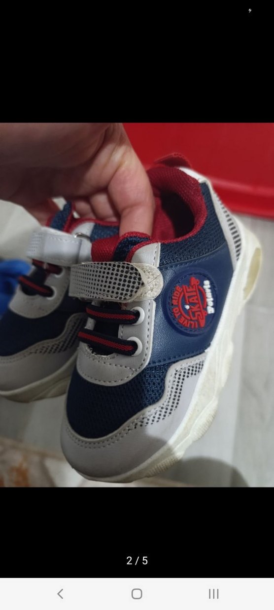 Mavi Erkek Çocuk Spor Ayakkabı Velcro - Görsel 2