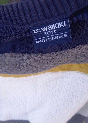 Çizgili Örgü Uzun Kollu Kazak - Görsel 3