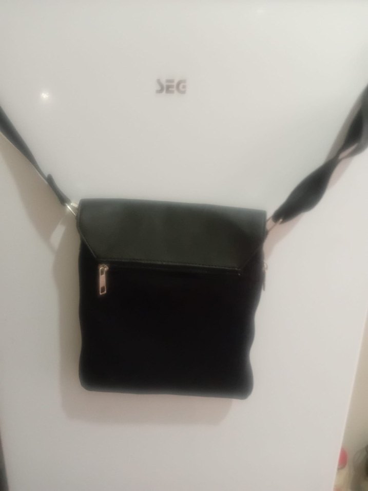 Siyah Deri Kadın Omuz Çantası - Görsel 2