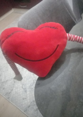 Kırmızı Kalp Figürlü Peluş Oyuncak - Görsel 2