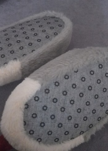 Peluş Gri Erkek Çocuk Ev Terliği - Görsel 2