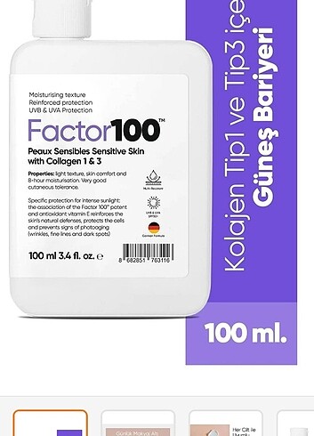 Factor 100 Güneş kremi