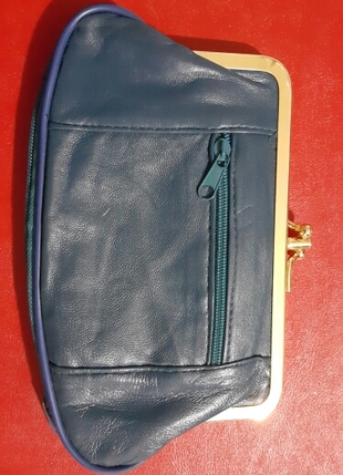 Mavi vintage cüzdan 