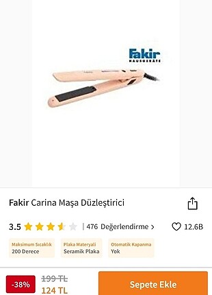 fakir carina saç düzleştiricisi