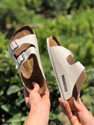 Birkenstock simli beyaz