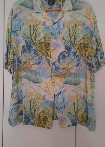 H&M H&M Hawaiian Model Desenli Gömlek