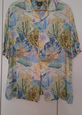 xl Beden H&M Hawaiian Model Desenli Gömlek