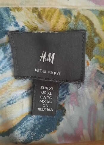 xl Beden çeşitli Renk H&M Hawaiian Model Desenli Gömlek