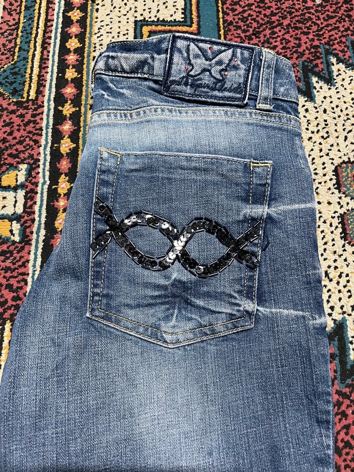 Vintage Y2K İşleme Detaylı Denim — görsel 3/4