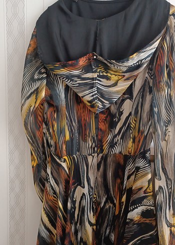 Bohem Uzun Kollu Desenli şifon tunik - Görsel 5