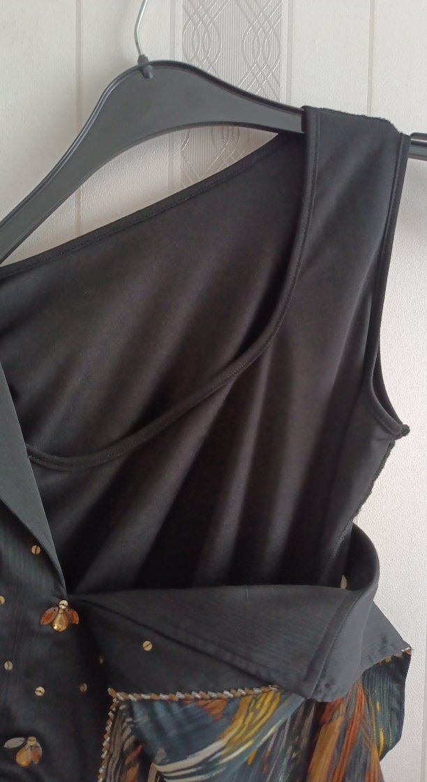 Bohem Uzun Kollu Desenli şifon tunik - Görsel 4