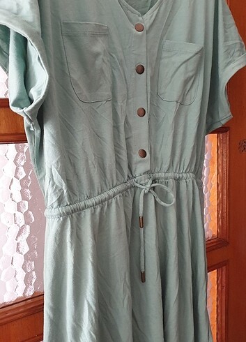 Mint yeşil Midi penye Elbise