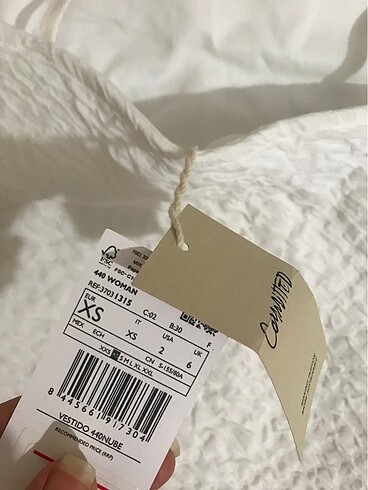 xs Beden Etiketli Beyaz Kısa Mango Elbise
