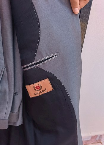 Diğer Gri Erkek Ceket Notch Yaka Regular Fit
