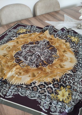 Bordo Bohem Etnik Desenli Kadın Fular - Görsel 3